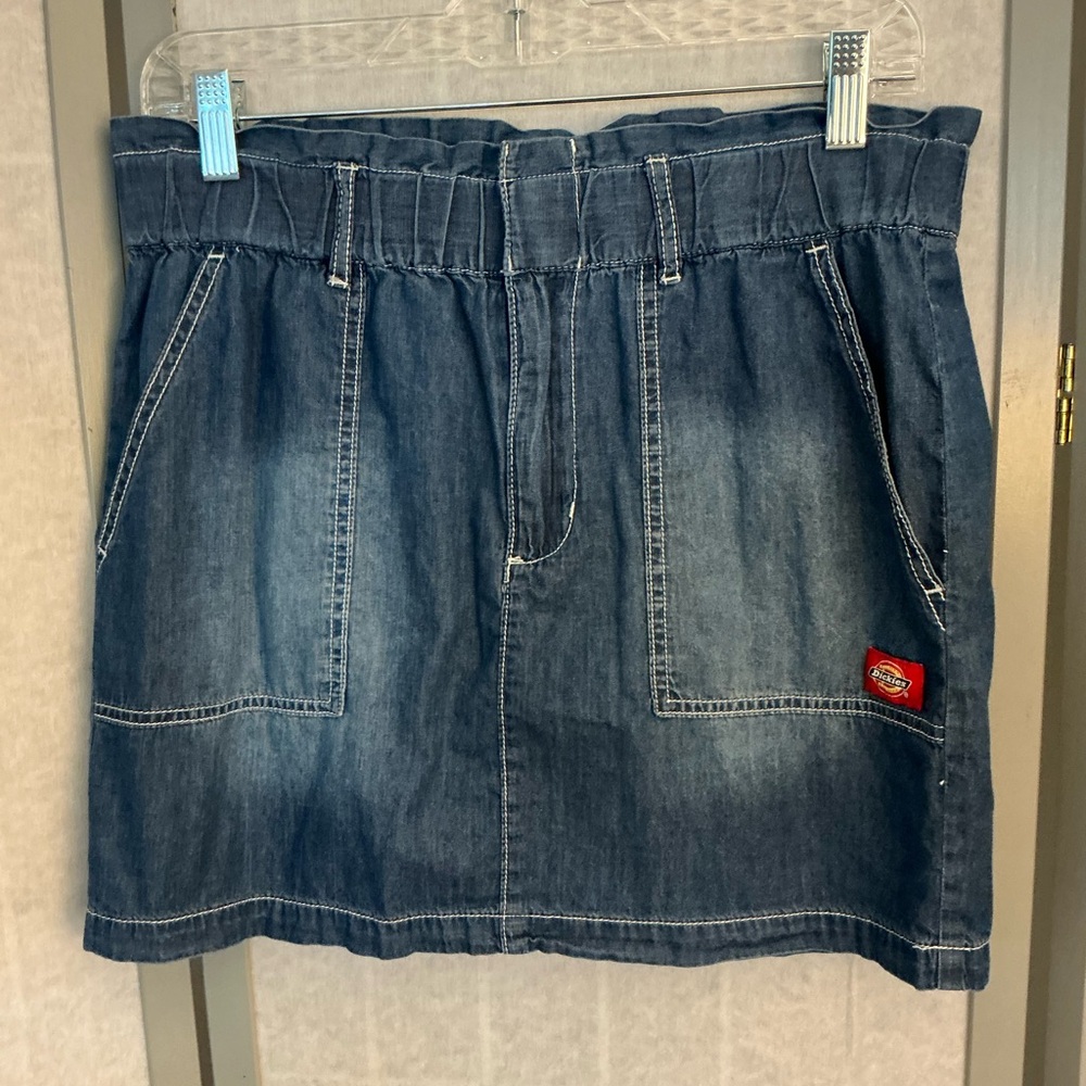 Denim Mini Skirt w/ Pockets